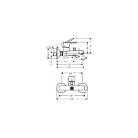 Смеситель для ванны Hansgrohe Talis e  шлиф, черный хром 71740340 00000086448