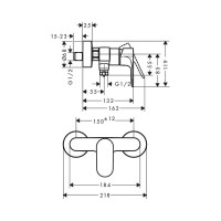 Смеситель для душа Hansgrohe Rebris e 72640000 00000122453