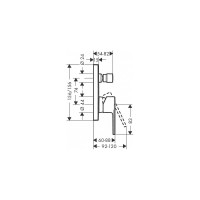 Смеситель для ванны (внешняя часть) Hansgrohe Vernis shape 71468000 00000092283