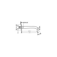 Излив на ванну Hansgrohe Vivenis матовый черный 75410670 00000094167