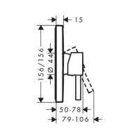 Внешняя часть смесителя для душа Hansgrohe Finoris 76615000 00000094217