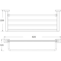 Полка для полотенца металлическая SHEVANIK SG5608T