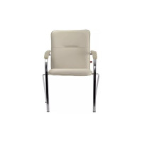 Конференц-кресло ООО Комус samba chrome светло-бежевый искусственная кожа металл хромированный каркас 1205551