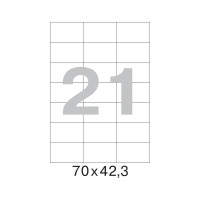 Этикетки самоклеящиеся 70х42.3 мм./21 шт. на лист. А4 (100л./уп) Attache 774465