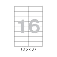 Этикетки самоклеящиеся 105х37 мм/16 шт. на лис.А4 50листов Attache 1222145