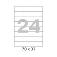Этикетки самоклеящиеся 70х37 мм./24шт.на листе А4(100л./уп) Attache 774466