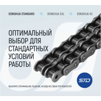 Цепь DONGHUA 2ПР-25,4-114 5,029 м 198 зв. 1651