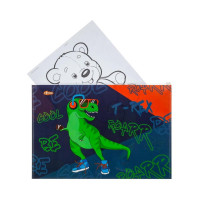 Папка-конверт на молнии zip №1 School Динозавр А4+ 1725980