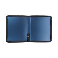Папка-конверт на молнии Attache Metallics с 3х сторон, А4, 700 мкм, синий 1688152