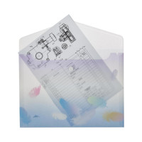 Папка-конверт Attache Selection на кнопке, А5, перья, рр, 3 шт., 180 мкм 1695244
