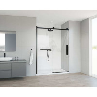 Душевая дверь VINCEA Como Soft 1500, черный, стекло прозрачное VDS-1CS150CLB
