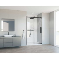 Душевая дверь VINCEA Como Soft 1100, черный, стекло прозрачное VDS-1CS110CLB