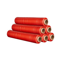 Стрейч-пленка для ручной упаковки ООО Комус вторичное сырье, 20 мкм, 50 см, 217 м, 2 кг нетто, красная 840664