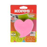 Фигурные стикеры Kores fantasy heart 70x70 мм, 5 смешанных неоновых цветов, по 250 л 48705 1801191