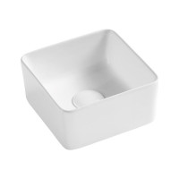 Раковина накладная квадратная Bauedge BAU Hotel mini 30x30, белая BH1003