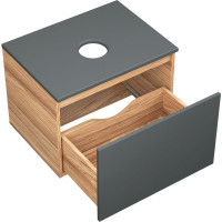 Тумба подвесная под раковину Bau Dream Blackwood 60 Bauedge 1 ящик графит BD1060-BL
