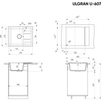 Кухонная мойка ULGRAN терракот U-607-307