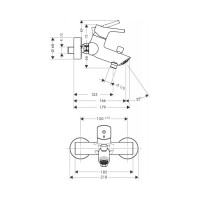 Смеситель для ванны HANSGROHE Talis S 72400000 00000043908