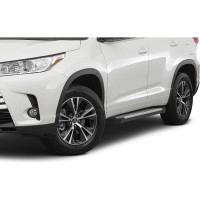 Пороги "Bmw-Style круг" Rival для Toyota Highlander U50 2013-2020, 180 см, 2 шт., алюминий, D180AL.5706.1