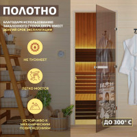 Дверь для бани DoorWood Банька бронза, 2000x800 мм УТ-00014692