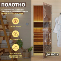 Дверь для бани DoorWood Банька в лесу бронза, 2000x800 мм УТ-00014701