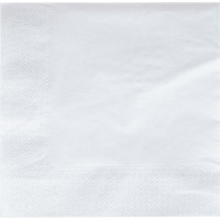 Бумажные салфетки Luscan 2 слоя 33x33 см белые 200 шт в упаковке 1519341