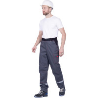 Летние брюки iForm ХАЙ-ТЕК SAFETY серый/красный/черный Брю 1605/112/170