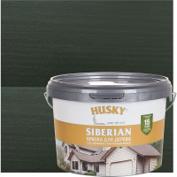 Акриловая краска для дерева HUSKY SIBERIAN темно-зеленый RAL 6020, 2.7 л 31945