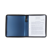 Папка-конверт на молнии Attache Metallics с 3х сторон, А4, 700 мкм, синий 1688152