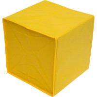 Раскладной короб с ручкой Рыжий кот 28x28x28 см, желтый 312631