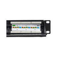 Патч-панель EKF teracom 19'' cat.5e 1u неэкранированная utp 24 порта rj-45 110 idc с органайзером TRC-PPNL-5EUTP-C1U24