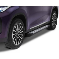Пороги на авто Rival bmw-style круг exeed txl 2020-н.в., 180 см, 2 шт., алюминий D180AL.0907.1