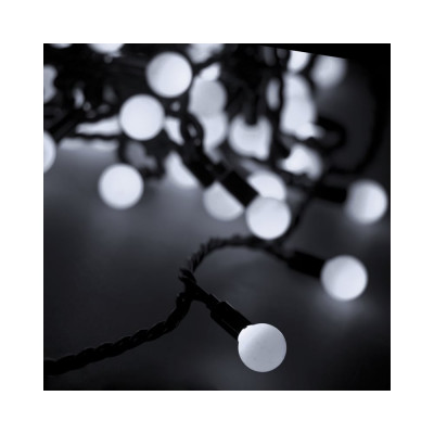 Neon-Night Гирлянда Мультишарики d23 мм, 10м, 80 LED белый, черный ПВХ, IP65, нужен блок питания 303-515