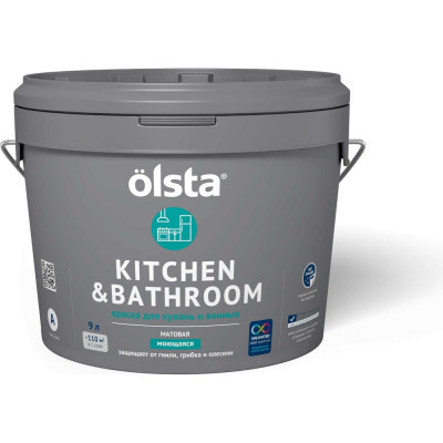 Краска для кухонь и ванных Olsta Kitchen&bathroom OKBA-90