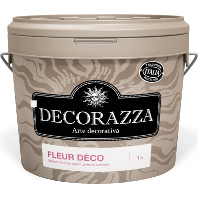 DECORAZZA Финишное покрытие Fleur Deco Amber Янтарный FD 02, 1 л DFD02-10