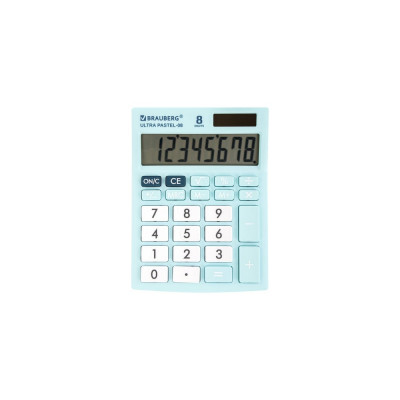 Настольный компактный калькулятор BRAUBERG ULTRA PASTEL-08-LB 250513