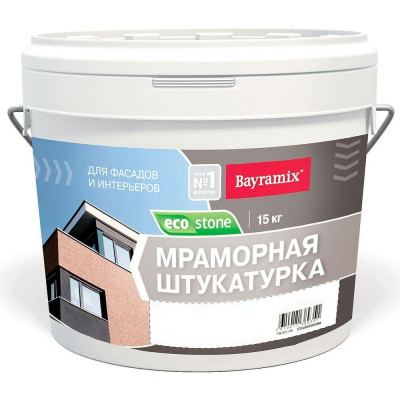 Bayramix BAY Мраморная штукатурка EcoStone 772, 15 кг BMES-772-N