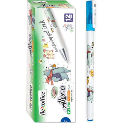 Гелевая ручка Flexoffice bear FO-GEL018B BLUE