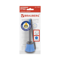 Ручка 12 шт в упаковке BRAUBERG шариковая настольная масляная Стенд-Пен №1 синяя корпус черный/синий 035 мм. 141884