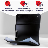 Папка для конференций BRAUBERG А4, 5 отделений, черная, Россия, 226015