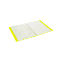 Папка BRAUBERG 40 вкладышей "Neon" 25 мм., неоновая желтая, 700 мкм 227453
