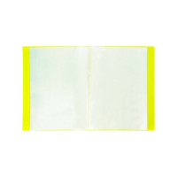 Папка BRAUBERG 40 вкладышей "Neon" 25 мм., неоновая желтая, 700 мкм 227453