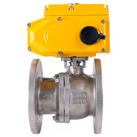 Шаровой кран DN.ru КШФП.316.200 Ду65 Ру16 с электроприводом QT-010 24В D160-02103