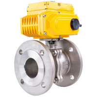 Шаровой кран DN.ru КШФП.316.200 Ду65 Ру16 с электроприводом QT-010 24В D160-02103