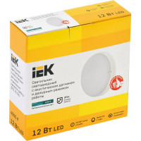 Светильник IEK LED ДПО 2013Д 12Вт IP54 4000К круг, дежурный режим, с акустическим датчиком LDPO3-2013D-12-4000-K01
