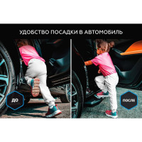 Rival Пороги на автомобиль "Bmw-Style круг" Haval F7 2019-2024/F7x 2019-н.в, D180AL.9403.1