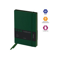 Записная книжка BERLINGO Western А5, 80 листов, кожзам, с резинкой, зеленый NB0_85504