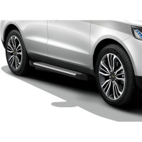 Пороги на автомобиль Rival Bmw-Style круг для Geely Emgrand X7 I рестайлинг 2018-н.в., 173 см, 2 шт., алюминий D173AL.1904.1