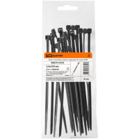 Хомут TDM ELECTRIC 3,6х250 мм, нейлон, черный, 25 штук SQ0515-0335