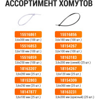 Хомут TDM ELECTRIC 3,6х150 мм, нейлон, черный, 25 штук SQ0515-0332